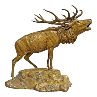 Bronze Elk Sculpture For Sale