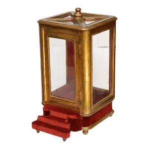 French Religious Reliquary Display Cabinet