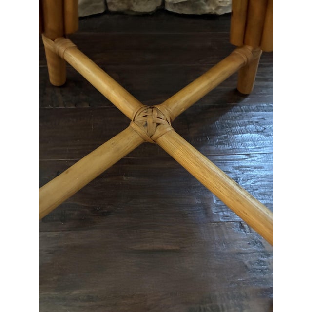 Pair of Vintage Albini Style Italian Bent Bamboo Rattan Chairs For Sale - Image 17 of 18