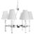 Worlds Away Winifred 6-Light Polished Nickel Chandelier For Sale