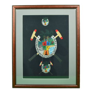 Royal Bali Polo Club 1831 Framed W/ Embroidered X'd Mallets Crest