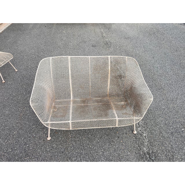 Mid 20th Century Russell Woodard Iron Sculptura Settee Sofa, Attributed For Sale - Image 11 of 12