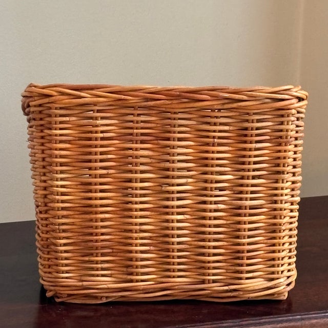 Vintage French-Style Tapered Storage Basket For Sale - Image 4 of 10