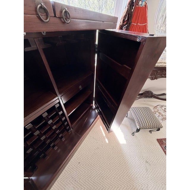 Asian Flip-Top Bar Cabinet For Sale - Image 13 of 15
