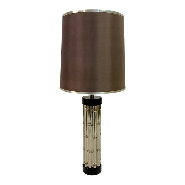 Faux Bamboo Table Lamp, 1970s For Sale
