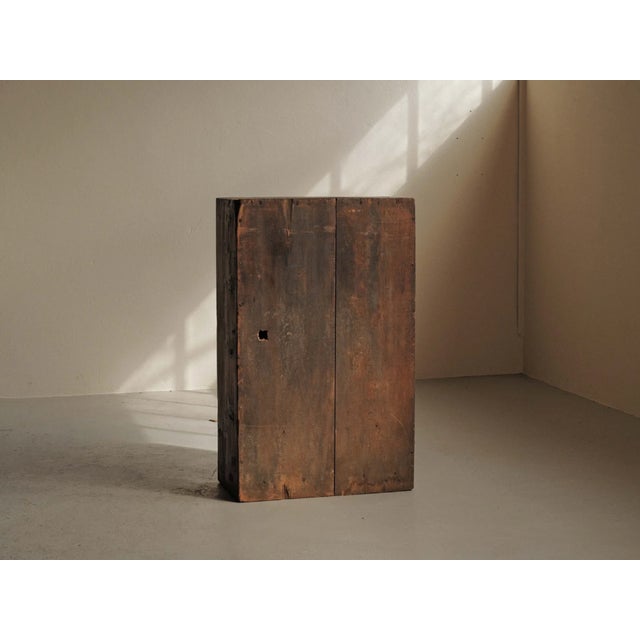 Brown Antique Alpine Folk Art Cabinet in Pine, 1800s For Sale - Image 8 of 18