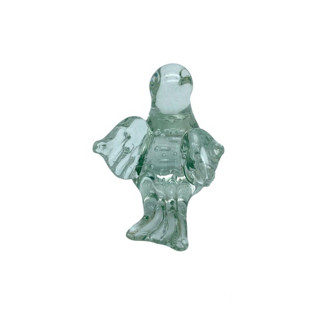 Mid-Century Modern Vintage 1980s Glass Bird Paperweight For Sale - Image 3 of 4