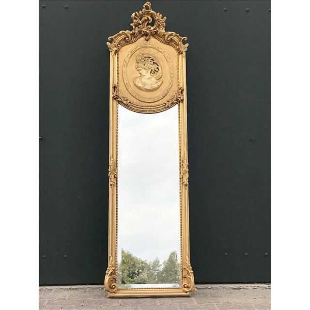 Vintage Italian Baroque Rococo Full-Length Floor Mirrors With Woman's ...