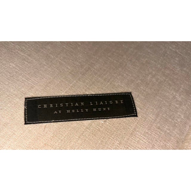 Beige Christian Liaigre for Holly Hunt Latin Lounge Chair, Dupioni Silk, France, 2010 For Sale - Image 8 of 8