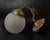 1950s Spanish Empire Cast Brass Dragon Sconces With Scavo Glass Globes - A Set of 4 For Sale - Image 9 of 11