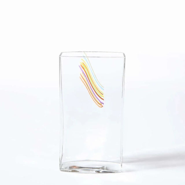 Modernist Rectangular Translucent Glass Vase by Bertil Vallien for Kosta Boda For Sale - Image 9 of 12