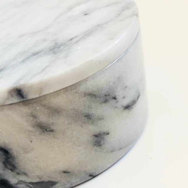 Vintage Circular Marble Box For Sale - Image 10 of 13