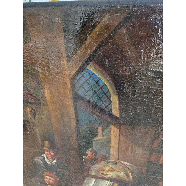 Antique European Style Painting Circa 17th Century For Sale - Image 4 of 11