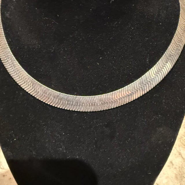 Vintage Sterling .925 Necklace Decorative Chain Collectible Jewelry For Sale - Image 4 of 14