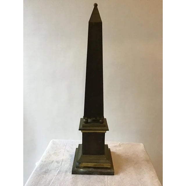 1960s Tall Italian Brass Obelisk For Sale In New York - Image 6 of 11