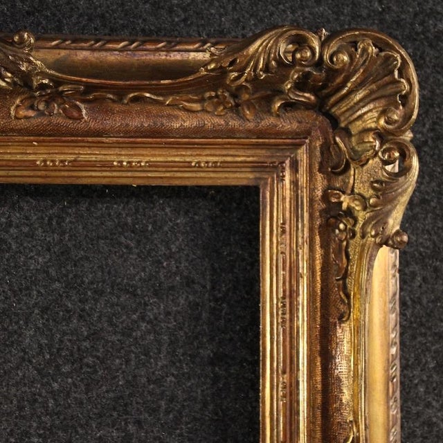 Vintage Italian Carved and Gilded Frame, 1930 For Sale - Image 4 of 15