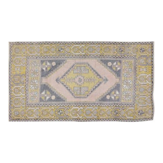 Vintage Turkish Anatolian Hand Knotted Wool Rug, 3'2''x5'6'' For Sale