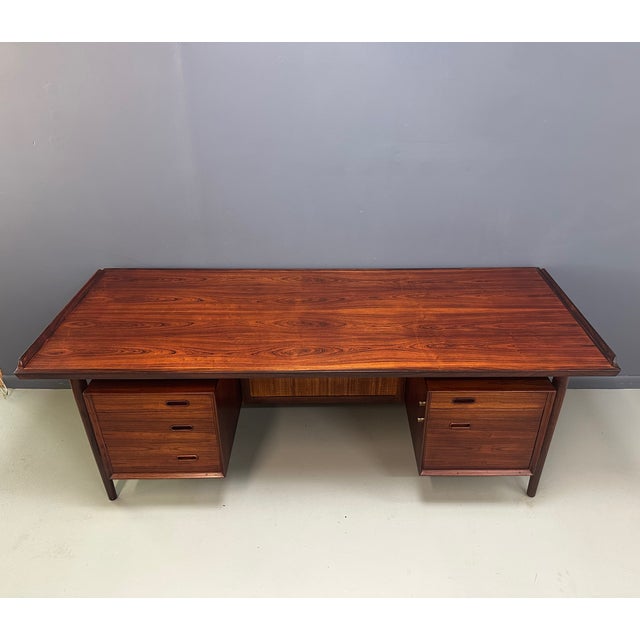 Arne Vodder Rosewood Executive Desk 207 for Sibast, Denmark, 1960s For Sale - Image 12 of 17