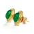 2020s 8.47 Carat Cabochon Emerald and Diamond Halo Stud Earrings - 2 Pieces For Sale - Image 5 of 7