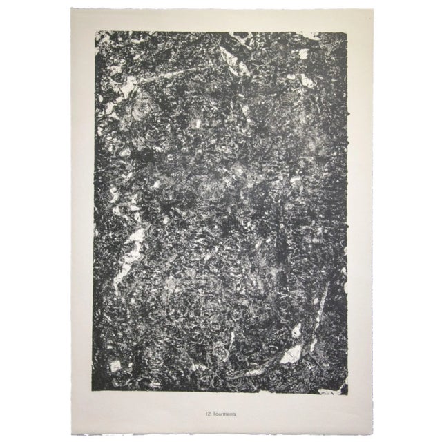 Tourments is an original lithograph on watermarked paper ''Arc''. Abstract composition by the French artist Jean Dubuffet....