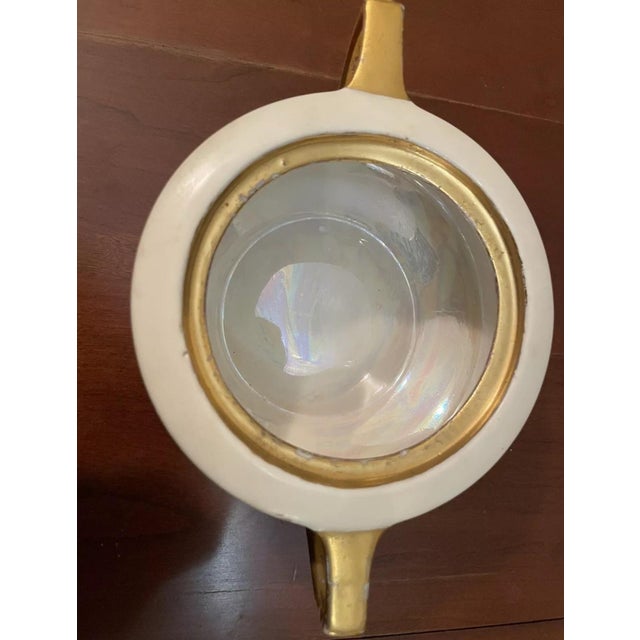 Ceramic B & C Limoges France Art Deco Porcelain Sugar Bowl and Creamer, Circa 1920s For Sale - Image 7 of 11