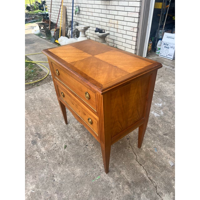 French 19th Century Louis XVI Solid Walnut Chest of Drawers / Commode For Sale - Image 4 of 12