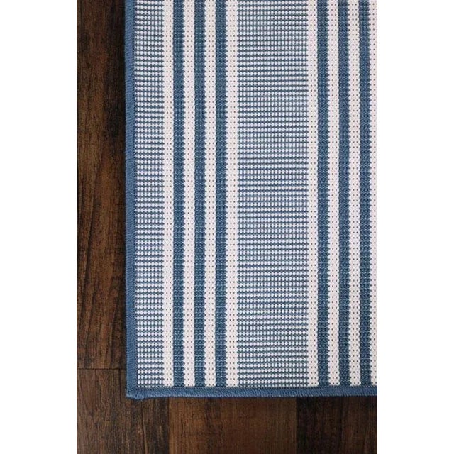 Traditional Casa Cosima Pavilion Sapphire Stripes Indoor/Outdoor Rug - 13' x 18' For Sale - Image 3 of 5