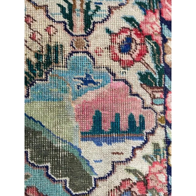 Blue Mid-Century Mahal Rug For Sale - Image 8 of 18