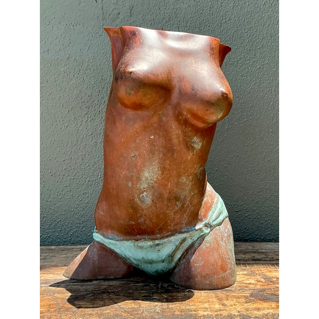 Metal Vintage Figurative Bronze Sculpture For Sale - Image 7 of 12