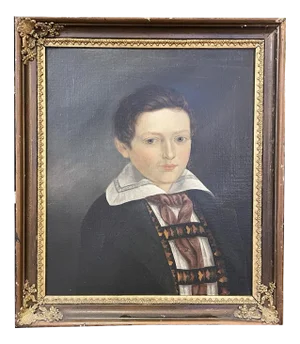 Empire Artist, Half-Portrait of Boy, Painting, 1800s, Framed