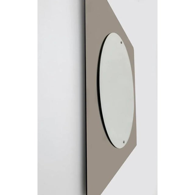 Mid-Century Modern Mid-Century Modern Italian Smoked Bronze Mirror, 1970s For Sale - Image 3 of 5