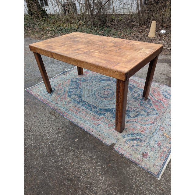 1960's Oak Paquet Dining Table For Sale In Chicago - Image 6 of 7