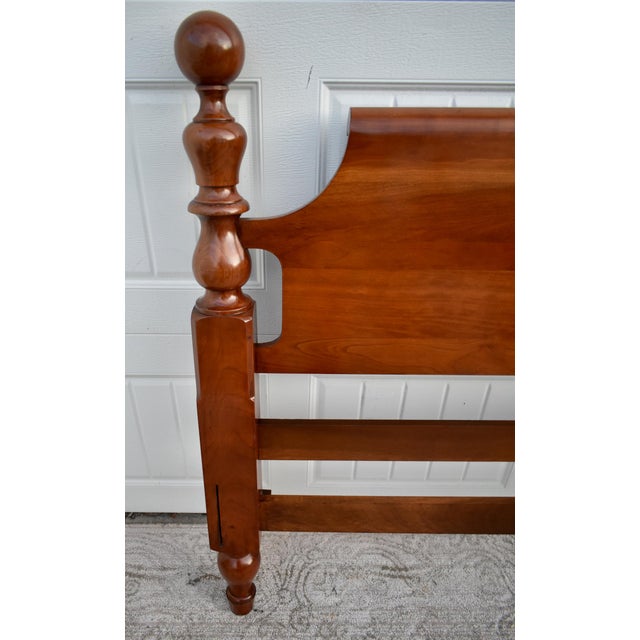 Vintage Full Size Solid Cherry Americana Style Headboard For Sale In Philadelphia - Image 6 of 13