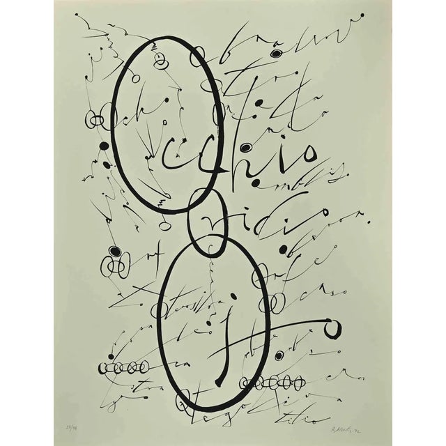 Rafael Alberti, Letter O, Lithograph, 1972 For Sale