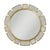 An elegant, round, metal mirror featuring our Antique Gold finish with antique glass panels surrounding a clean round...