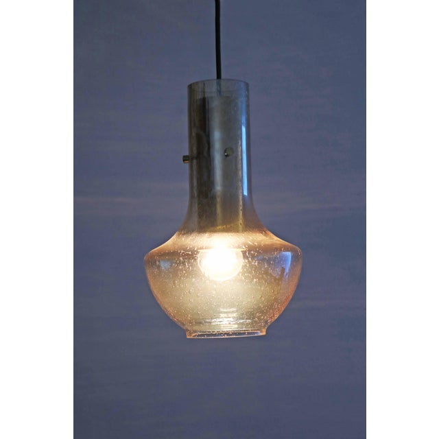 1970s Vintage Bubble Glass Pendant Light from Leclaire & Schäfer, 1970s For Sale - Image 5 of 8