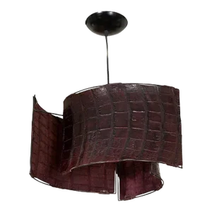 Cyclone Crocodile Leather Pendant by Spark Interior