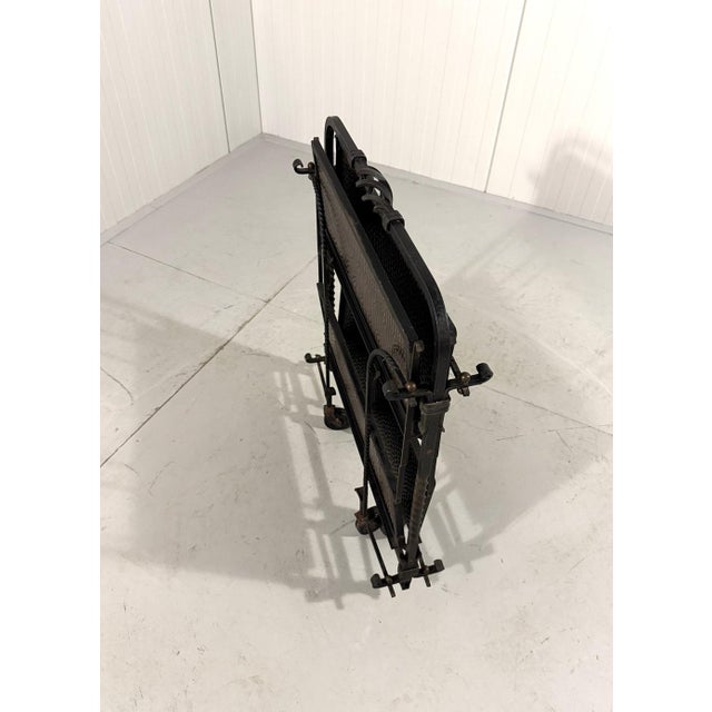 Brutalist Wrought Iron Folding Serving Trolley, 1950s For Sale - Image 14 of 15