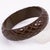 Cocoa Brown Bakelite Bracelet Bangle with Pineapple Carving For Sale In Atlanta - Image 6 of 8