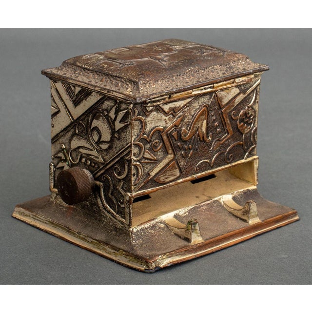 Early 20th Century Art Deco Aluminum Cigarette Dispenser For Sale - Image 5 of 9