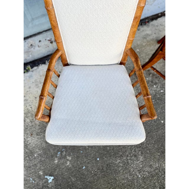 Pair of Boho Chic Highback Captains Dining Chairs Chairish