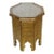 Moroccan Golden Metal Side Table For Sale