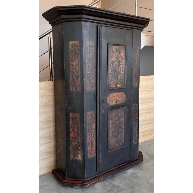 Spanish 1788 Spanish Painted Wardrobe For Sale - Image 3 of 18