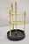 Sarreid Ltd. Victorian Style Polished Brass & Cast Iron Spiral Umbrella Cane Stand. Circa Late 20th Century. Measurements:...
