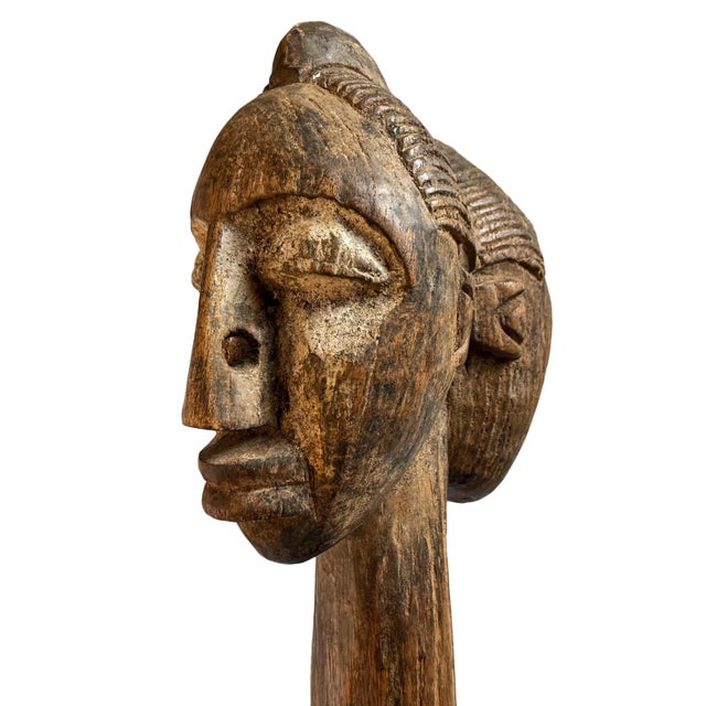 Vintage Old Baule African Male Female Fertility Figure For Sale - Image 9 of 12