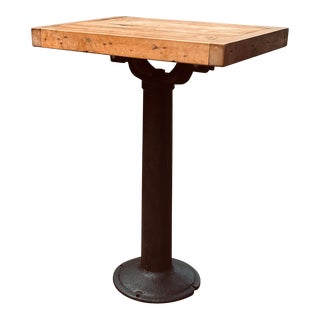 Circa 1900s Vintage Cast Iron Cafe Table For Sale