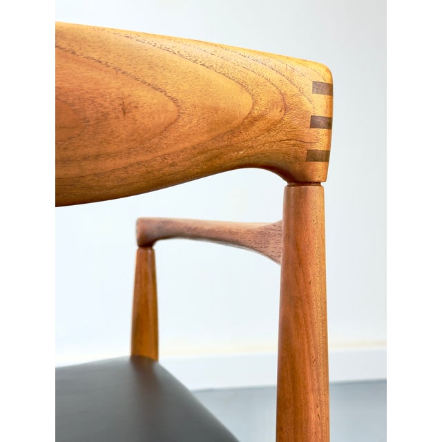 Teak and Leather Armchair by H. W. Klein for Bramin, 1960s For Sale - Image 11 of 18