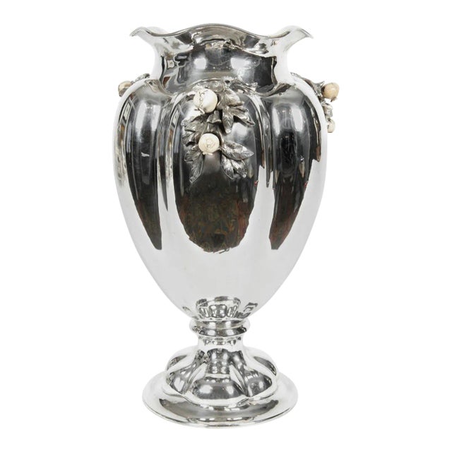 Antique Sterling Silver Centerpiece / Flower Vase For Sale