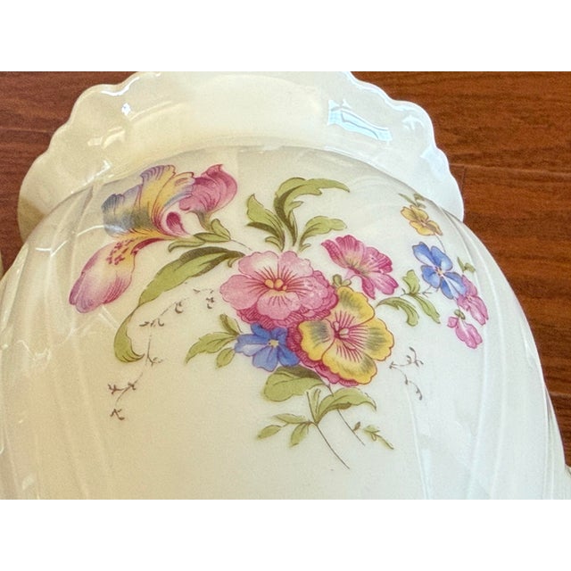 Antique White 1940's Elfenbein Rosenthal Kronach Viktoria Lombul Gold Trim German Porcelain Large Coffee / Tea Pot Pitcher For Sale - Image 8 of 12