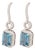 Natural diamond 0.72cts & blue topaz 5.39cts earring in 18k gold For Sale
